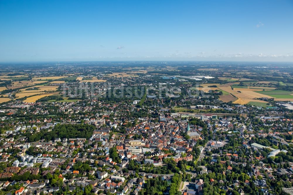 Unna aus der Vogelperspektive: Stadtansicht vom Innenstadtbereich am Südring in Unna im Bundesland Nordrhein-Westfalen