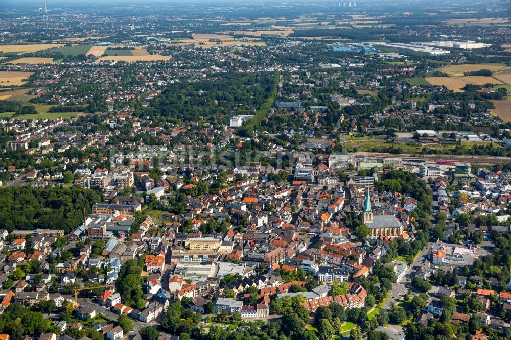 Luftbild Unna - Stadtansicht vom Innenstadtbereich am Südring in Unna im Bundesland Nordrhein-Westfalen