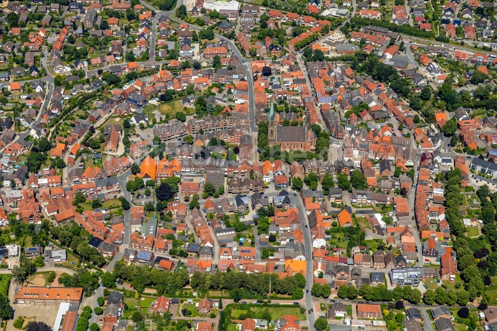 Sendenhorst aus der Vogelperspektive: Stadtansicht vom Innenstadtbereich in Sendenhorst im Bundesland Nordrhein-Westfalen, Deutschland