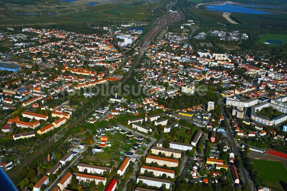 Senftenberg aus der Vogelperspektive: Stadtansicht vom Innenstadtbereich in Senftenberg im Bundesland Brandenburg, Deutschland