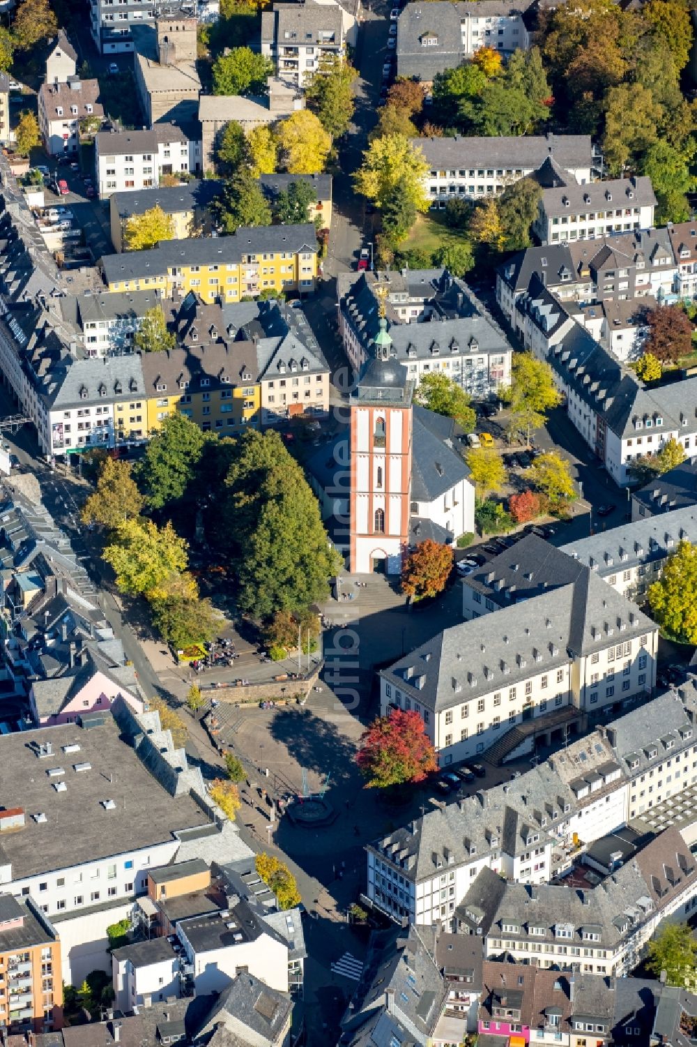 Luftaufnahme Siegen - Stadtansicht vom Innenstadtbereich in Siegen im Bundesland Nordrhein-Westfalen