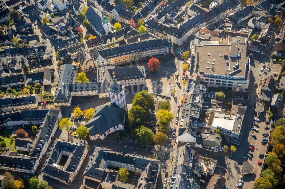 Luftaufnahme Siegen - Stadtansicht vom Innenstadtbereich in Siegen im Bundesland Nordrhein-Westfalen