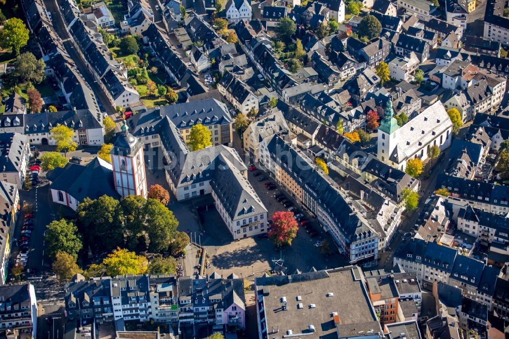 Siegen von oben - Stadtansicht vom Innenstadtbereich in Siegen im Bundesland Nordrhein-Westfalen