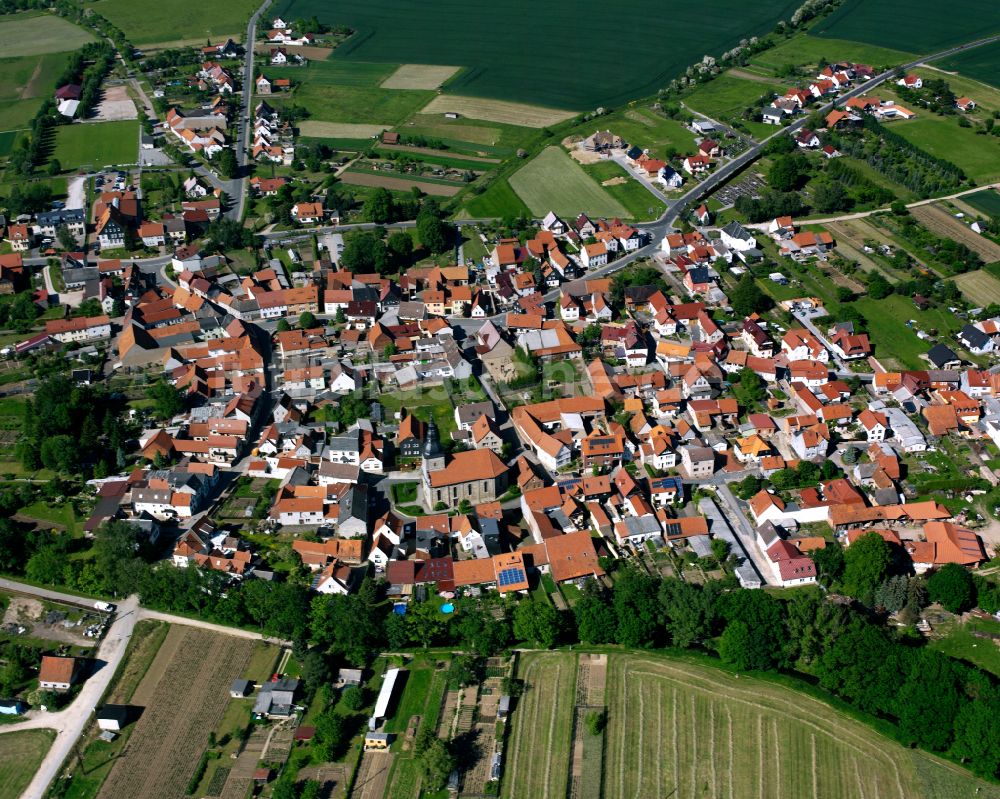 Luftaufnahme Silberhausen - Stadtansicht vom Innenstadtbereich in Silberhausen im Bundesland Thüringen, Deutschland