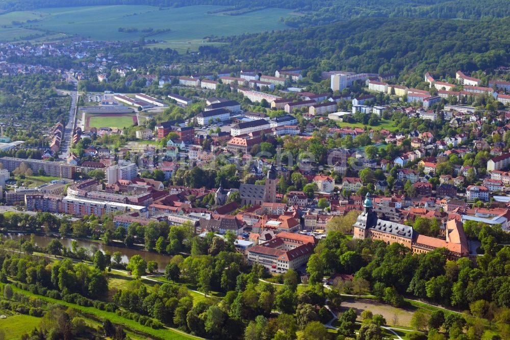 Luftaufnahme Sondershausen - Stadtansicht vom Innenstadtbereich in Sondershausen im Bundesland Thüringen, Deutschland