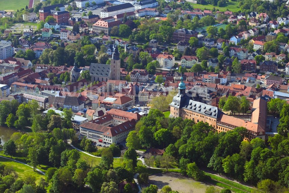 Sondershausen von oben - Stadtansicht vom Innenstadtbereich in Sondershausen im Bundesland Thüringen, Deutschland