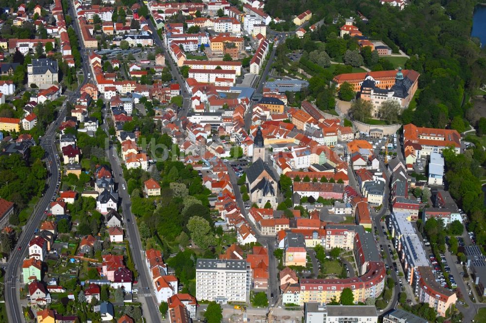 Sondershausen aus der Vogelperspektive: Stadtansicht vom Innenstadtbereich in Sondershausen im Bundesland Thüringen, Deutschland