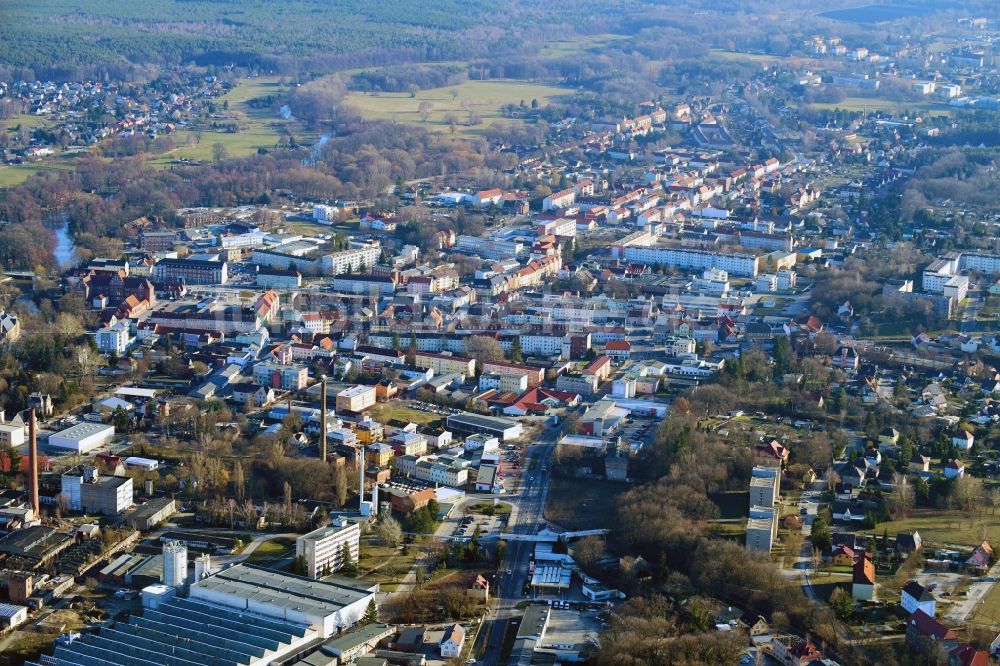 Luftaufnahme Spremberg - Stadtansicht vom Innenstadtbereich in Spremberg im Bundesland Brandenburg, Deutschland