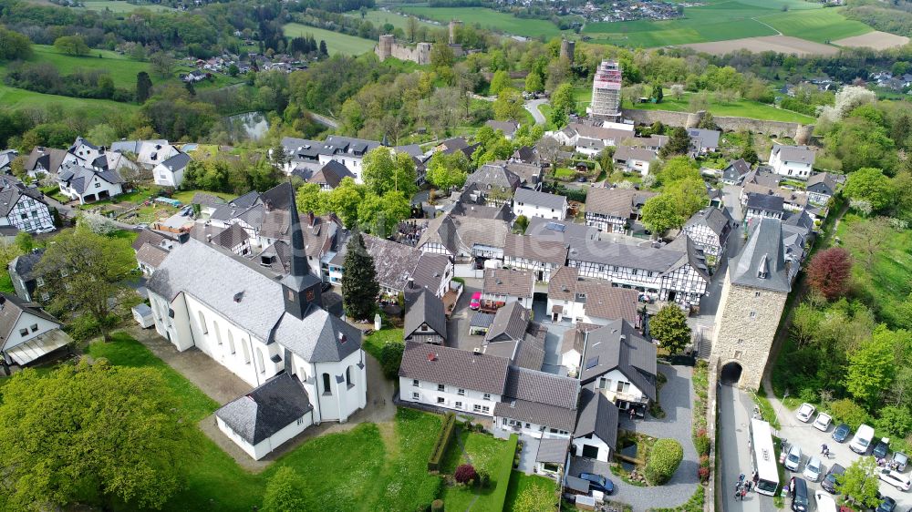 Hennef (Sieg) aus der Vogelperspektive: Stadtansicht vom Innenstadtbereich in Stadt Blankenberg im Bundesland Nordrhein-Westfalen, Deutschland