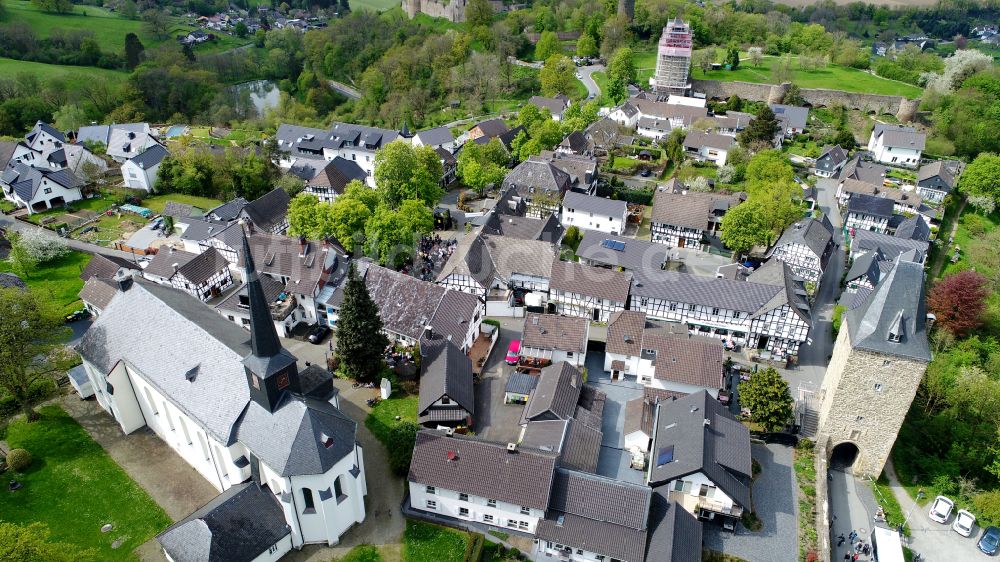 Luftbild Hennef (Sieg) - Stadtansicht vom Innenstadtbereich in Stadt Blankenberg im Bundesland Nordrhein-Westfalen, Deutschland