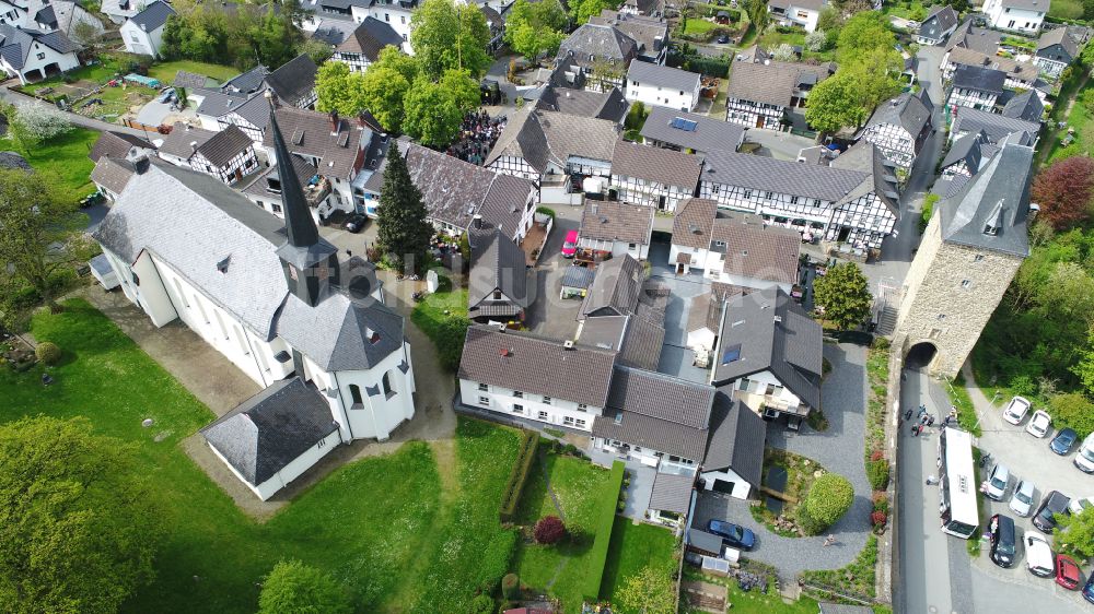 Luftaufnahme Hennef (Sieg) - Stadtansicht vom Innenstadtbereich in Stadt Blankenberg im Bundesland Nordrhein-Westfalen, Deutschland