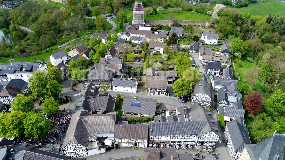 Hennef (Sieg) aus der Vogelperspektive: Stadtansicht vom Innenstadtbereich in Stadt Blankenberg im Bundesland Nordrhein-Westfalen, Deutschland