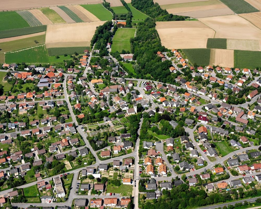 Luftaufnahme Stebbach - Stadtansicht vom Innenstadtbereich in Stebbach im Bundesland Baden-Württemberg, Deutschland