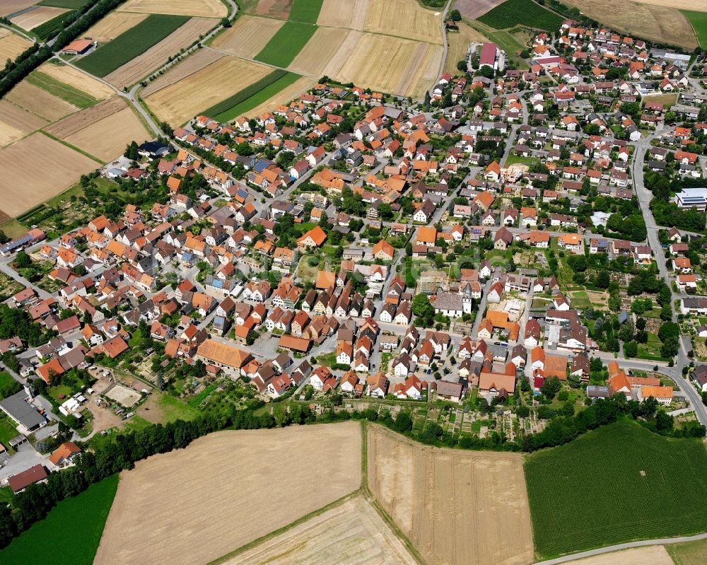 Stetten a.H. von oben - Stadtansicht vom Innenstadtbereich in Stetten a.H. im Bundesland Baden-Württemberg, Deutschland