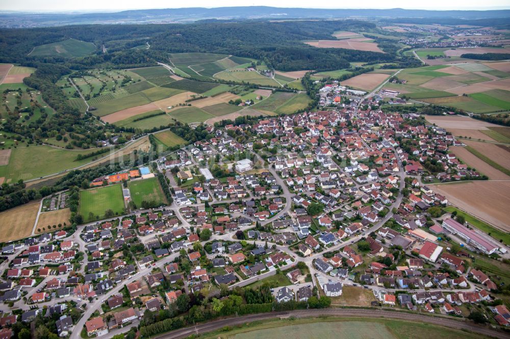 Stetten a.H. von oben - Stadtansicht vom Innenstadtbereich in Stetten a.H. im Bundesland Baden-Württemberg, Deutschland