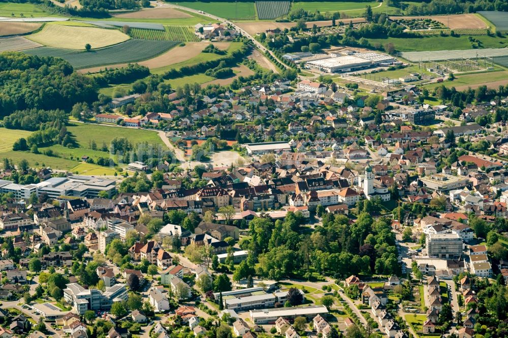 Stockach aus der Vogelperspektive: Stadtansicht vom Innenstadtbereich in Stockach im Bundesland Baden-Württemberg, Deutschland