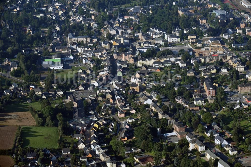 Luftaufnahme Stollberg/Erzgeb. - Stadtansicht vom Innenstadtbereich in Stollberg/Erzgeb. im Bundesland Sachsen