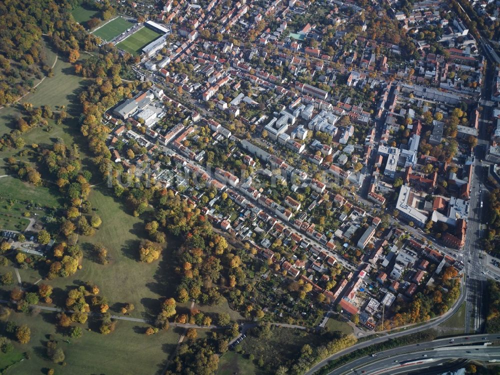 Potsdam aus der Vogelperspektive: Stadtansicht vom Innenstadtbereich an der Straße Alt Nowawes im Stadtteil Babelsberg in Potsdam im Bundesland Brandenburg