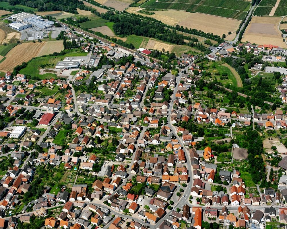 Luftaufnahme Sulzfeld - Stadtansicht vom Innenstadtbereich in Sulzfeld im Bundesland Baden-Württemberg, Deutschland