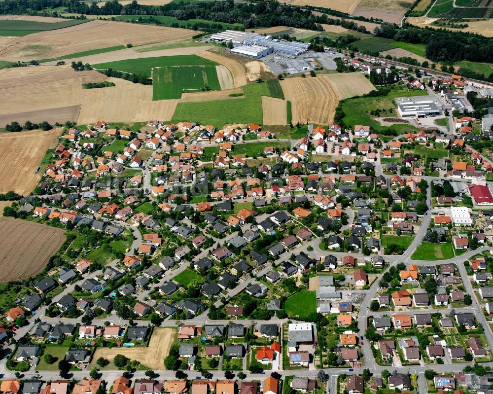 Sulzfeld von oben - Stadtansicht vom Innenstadtbereich in Sulzfeld im Bundesland Baden-Württemberg, Deutschland
