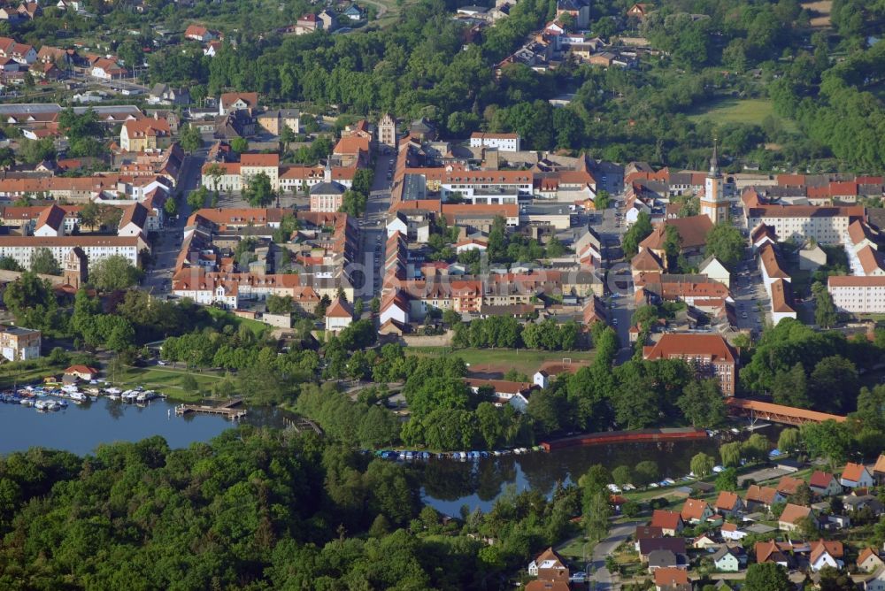 Templin aus der Vogelperspektive: Stadtansicht vom Innenstadtbereich in Templin im Bundesland Brandenburg