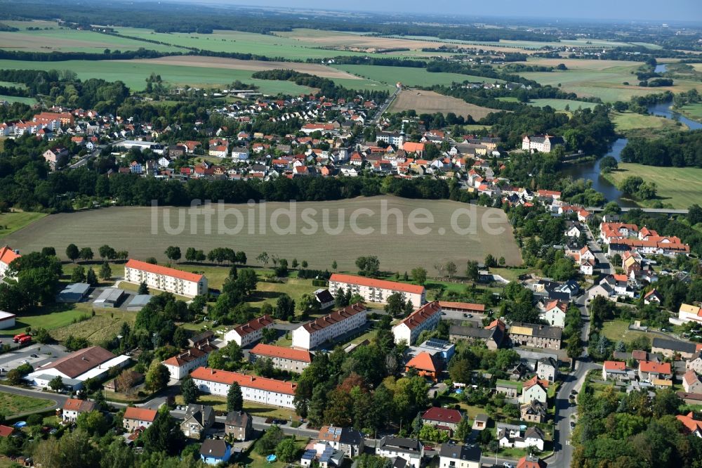 Trebsen/Mulde von oben - Stadtansicht vom Innenstadtbereich in Trebsen/Mulde im Bundesland Sachsen