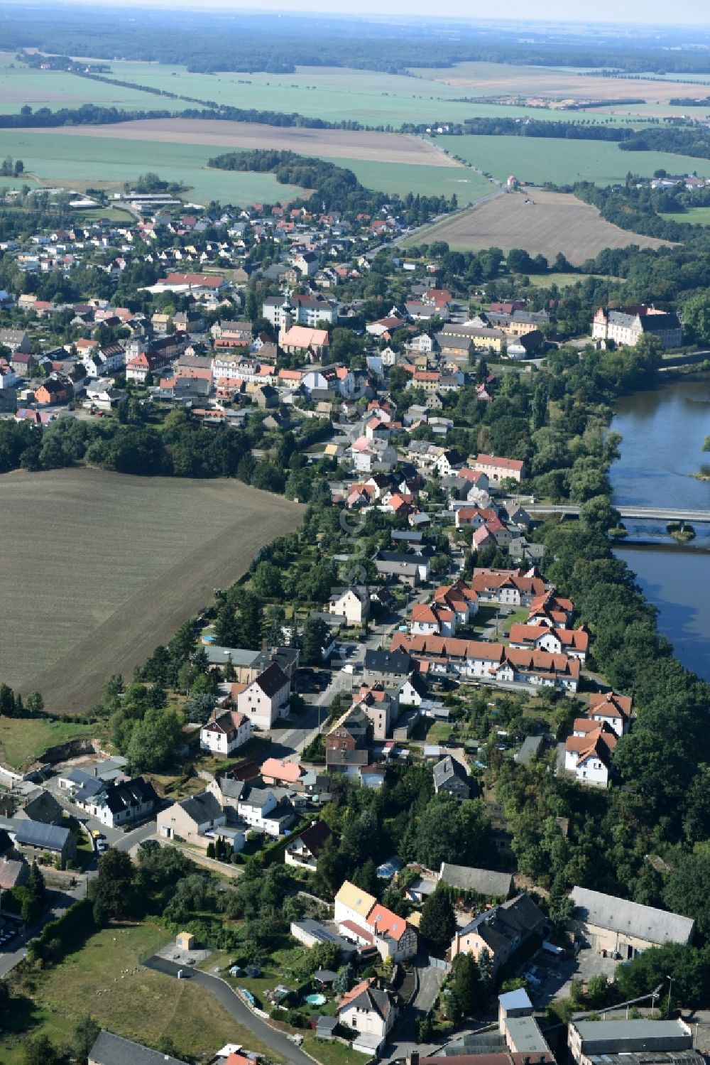 Luftbild Trebsen/Mulde - Stadtansicht vom Innenstadtbereich in Trebsen/Mulde im Bundesland Sachsen