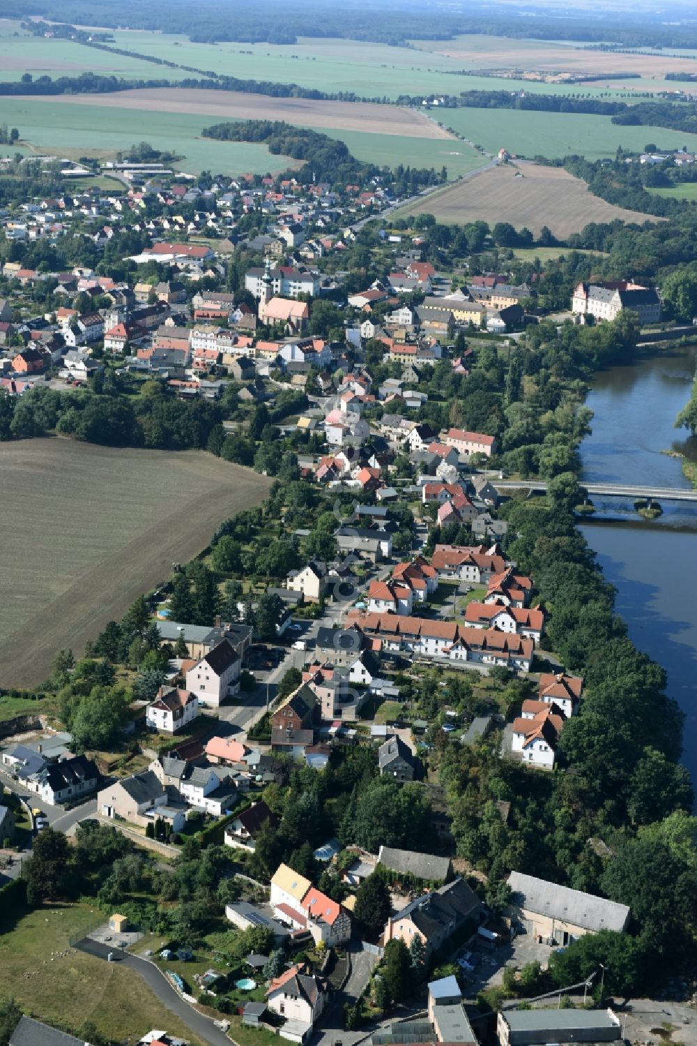 Luftaufnahme Trebsen/Mulde - Stadtansicht vom Innenstadtbereich in Trebsen/Mulde im Bundesland Sachsen