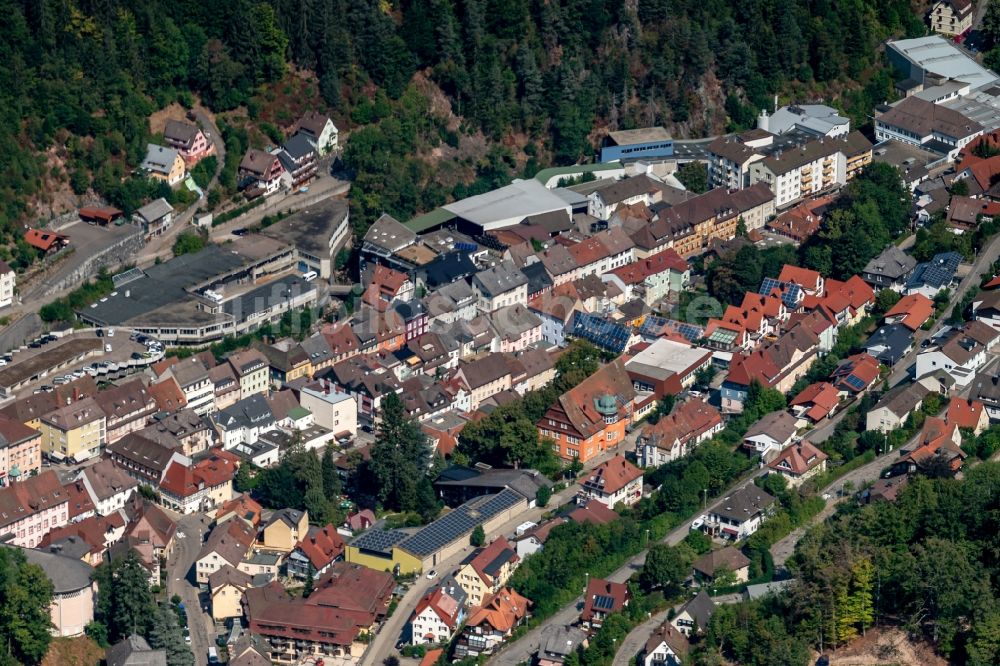 Luftbild Triberg - Stadtansicht vom Innenstadtbereich in Triberg im Bundesland Baden-Württemberg, Deutschland