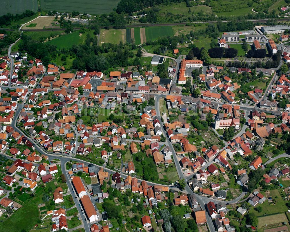 Luftaufnahme Uder - Stadtansicht vom Innenstadtbereich in Uder im Bundesland Thüringen, Deutschland