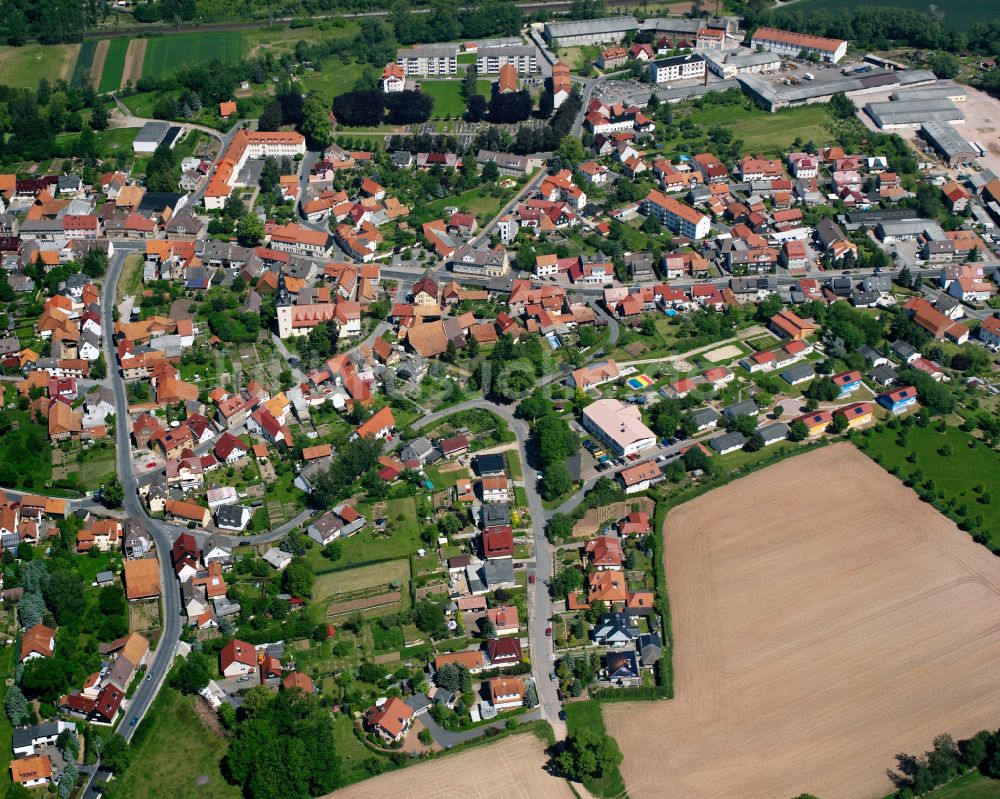 Uder von oben - Stadtansicht vom Innenstadtbereich in Uder im Bundesland Thüringen, Deutschland