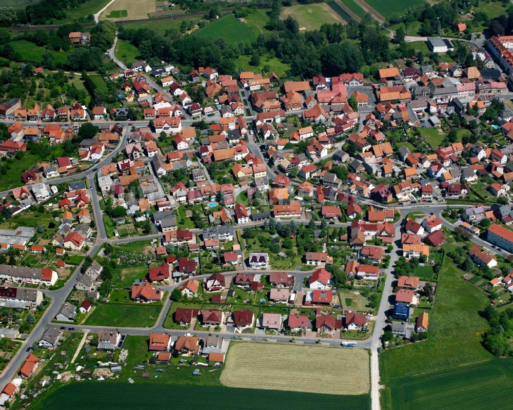 Luftbild Uder - Stadtansicht vom Innenstadtbereich in Uder im Bundesland Thüringen, Deutschland