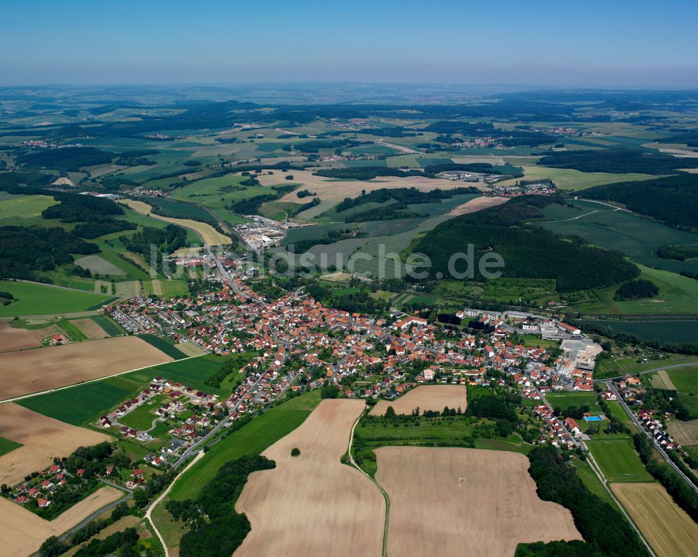 Luftaufnahme Uder - Stadtansicht vom Innenstadtbereich in Uder im Bundesland Thüringen, Deutschland