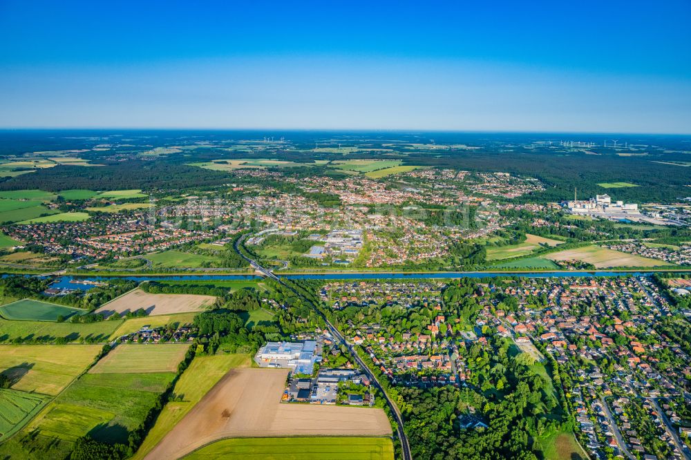 Uelzen aus der Vogelperspektive: Stadtansicht und Innenstadtbereich in Uelzen im Bundesland Niedersachsen, Deutschland