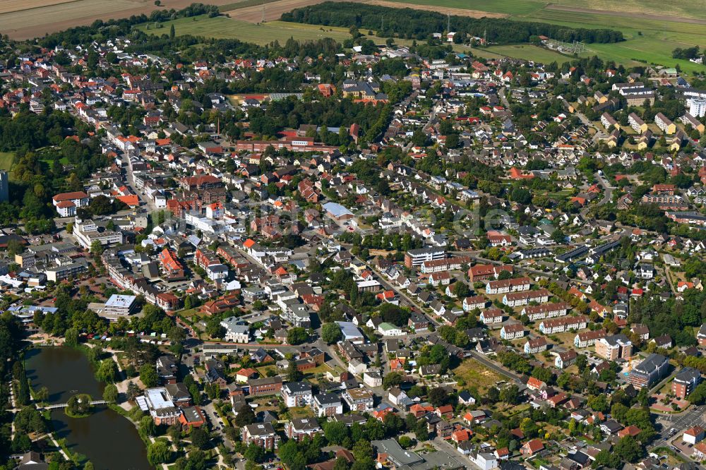 Luftbild Uetersen - Stadtansicht vom Innenstadtbereich in Uetersen im Bundesland Schleswig-Holstein, Deutschland