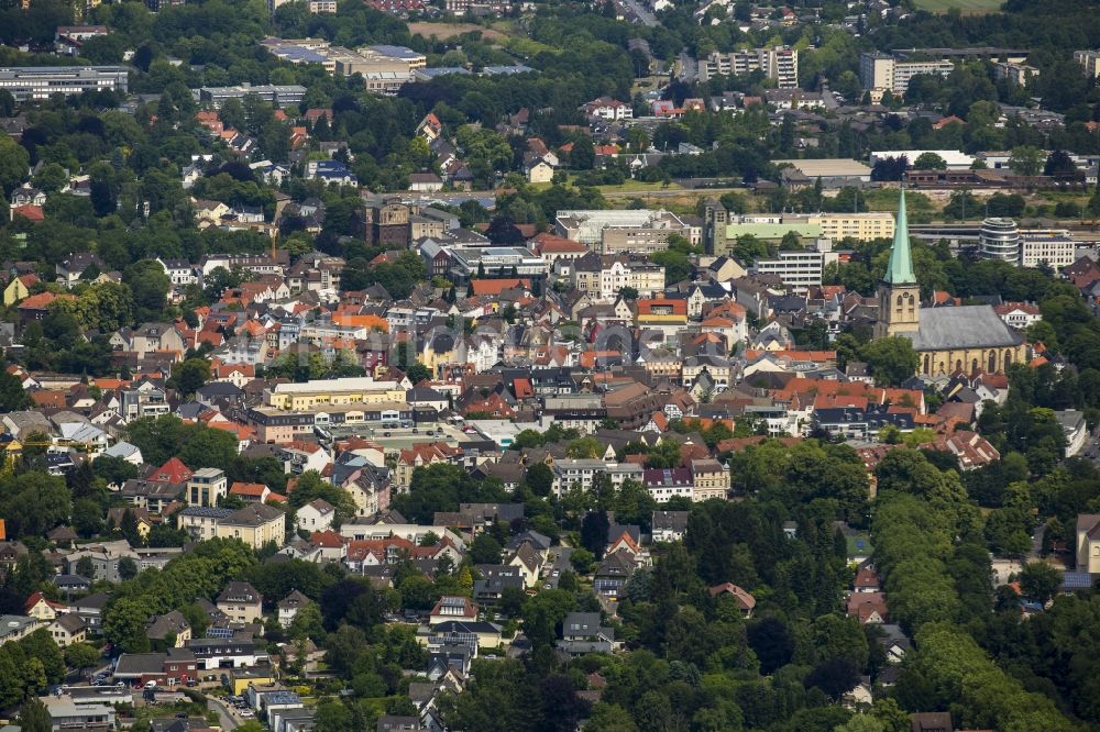 Unna aus der Vogelperspektive: Stadtansicht vom Innenstadtbereich in Unna im Bundesland Nordrhein-Westfalen