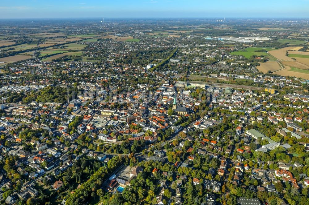 Unna aus der Vogelperspektive: Stadtansicht vom Innenstadtbereich in Unna im Bundesland Nordrhein-Westfalen, Deutschland