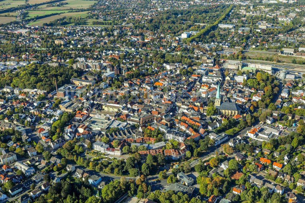 Luftbild Unna - Stadtansicht vom Innenstadtbereich in Unna im Bundesland Nordrhein-Westfalen, Deutschland