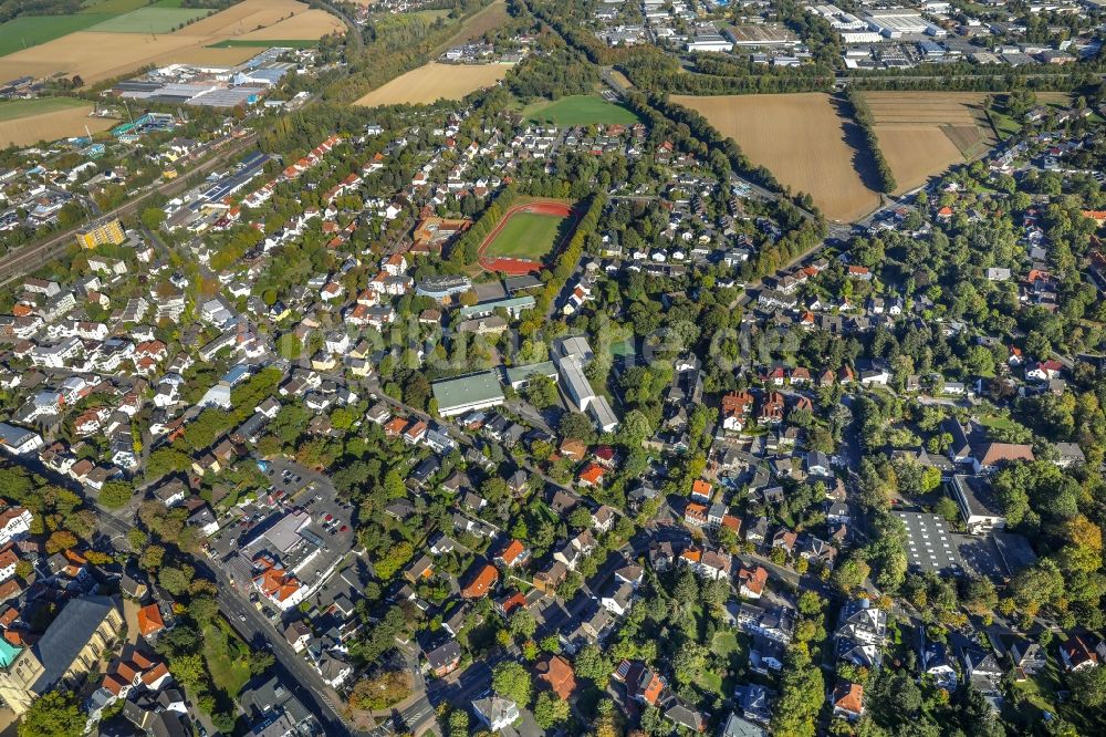 Luftaufnahme Unna - Stadtansicht vom Innenstadtbereich in Unna im Bundesland Nordrhein-Westfalen, Deutschland