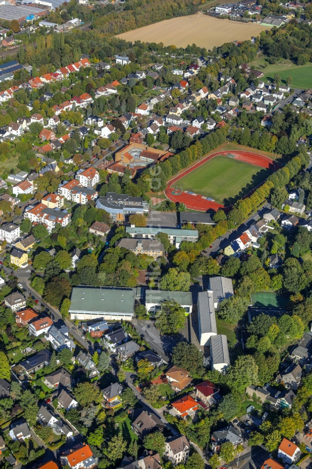 Unna von oben - Stadtansicht vom Innenstadtbereich in Unna im Bundesland Nordrhein-Westfalen, Deutschland