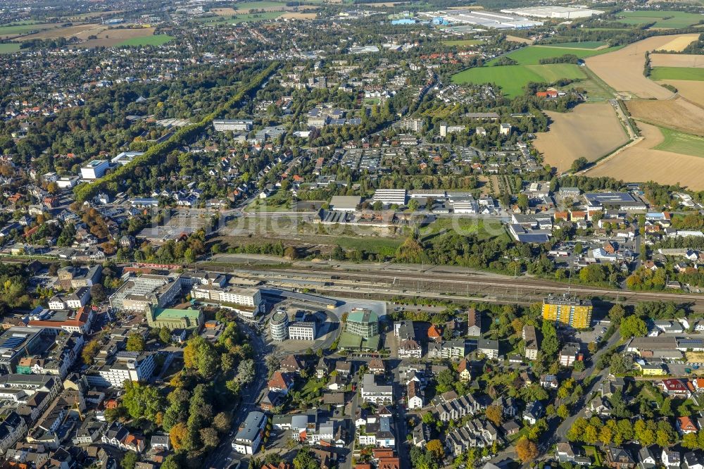 Unna von oben - Stadtansicht vom Innenstadtbereich in Unna im Bundesland Nordrhein-Westfalen, Deutschland