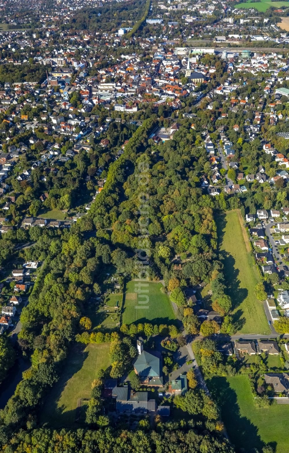 Unna von oben - Stadtansicht vom Innenstadtbereich in Unna im Bundesland Nordrhein-Westfalen, Deutschland