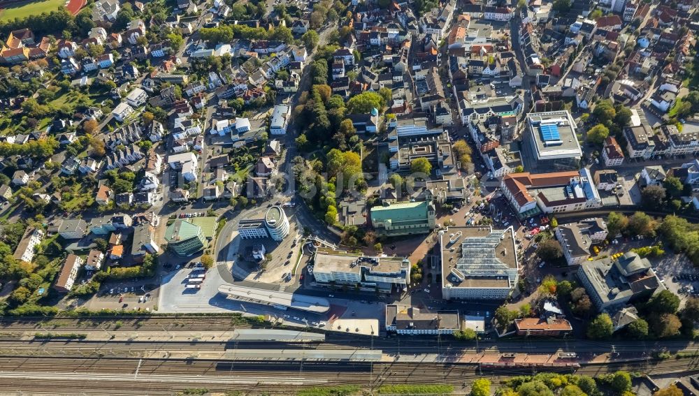 Unna aus der Vogelperspektive: Stadtansicht vom Innenstadtbereich in Unna im Bundesland Nordrhein-Westfalen, Deutschland