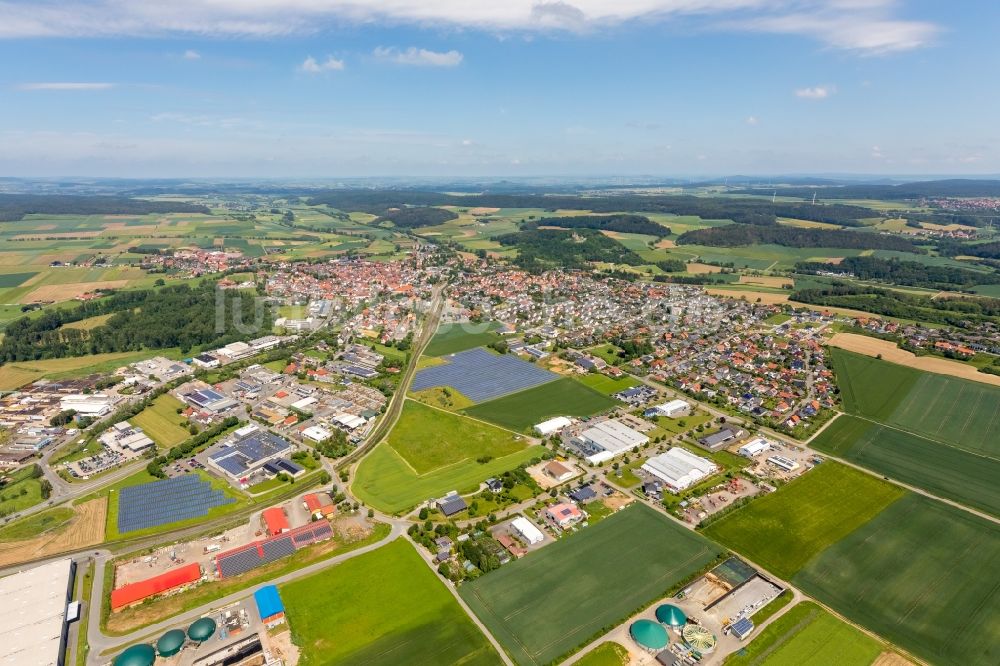 Volkmarsen von oben - Stadtansicht vom Innenstadtbereich in Volkmarsen im Bundesland Hessen, Deutschland