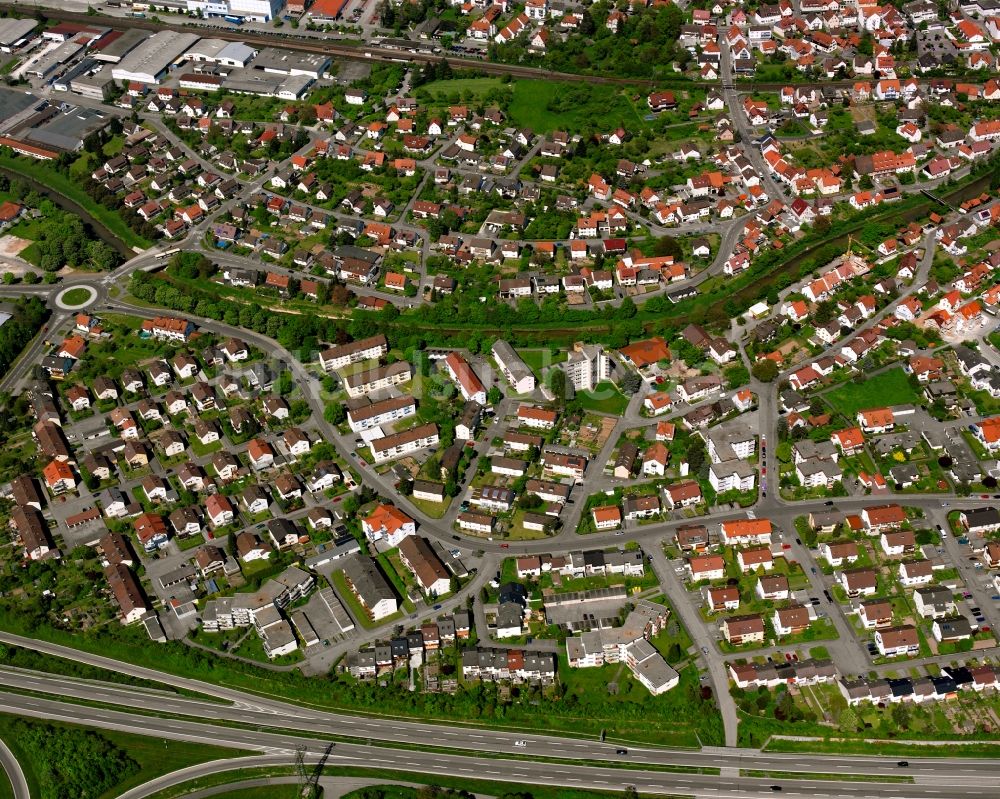 Walkersbach aus der Vogelperspektive: Stadtansicht vom Innenstadtbereich in Walkersbach im Bundesland Baden-Württemberg, Deutschland