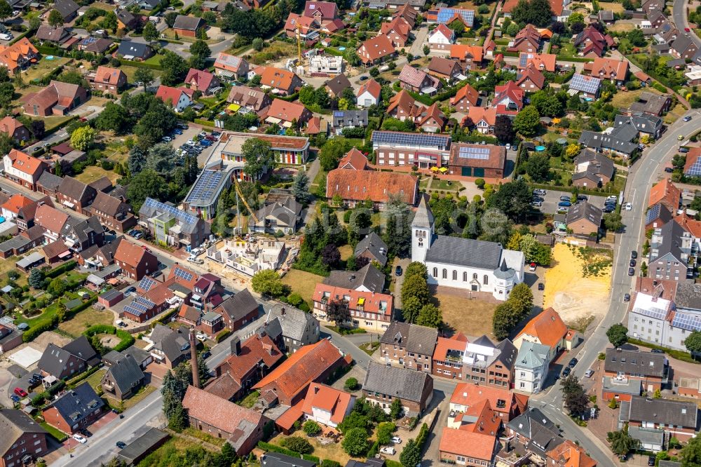 Luftbild Walstedde - Stadtansicht vom Innenstadtbereich in Walstedde im Bundesland Nordrhein-Westfalen, Deutschland