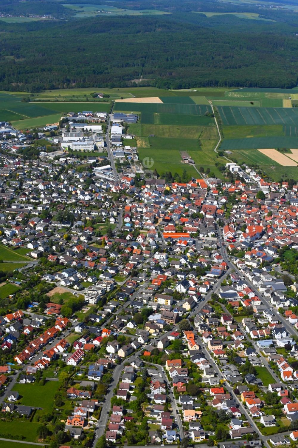 Wehrheim Von Oben - Stadtansicht Vom Innenstadtbereich In Wehrheim Im ...