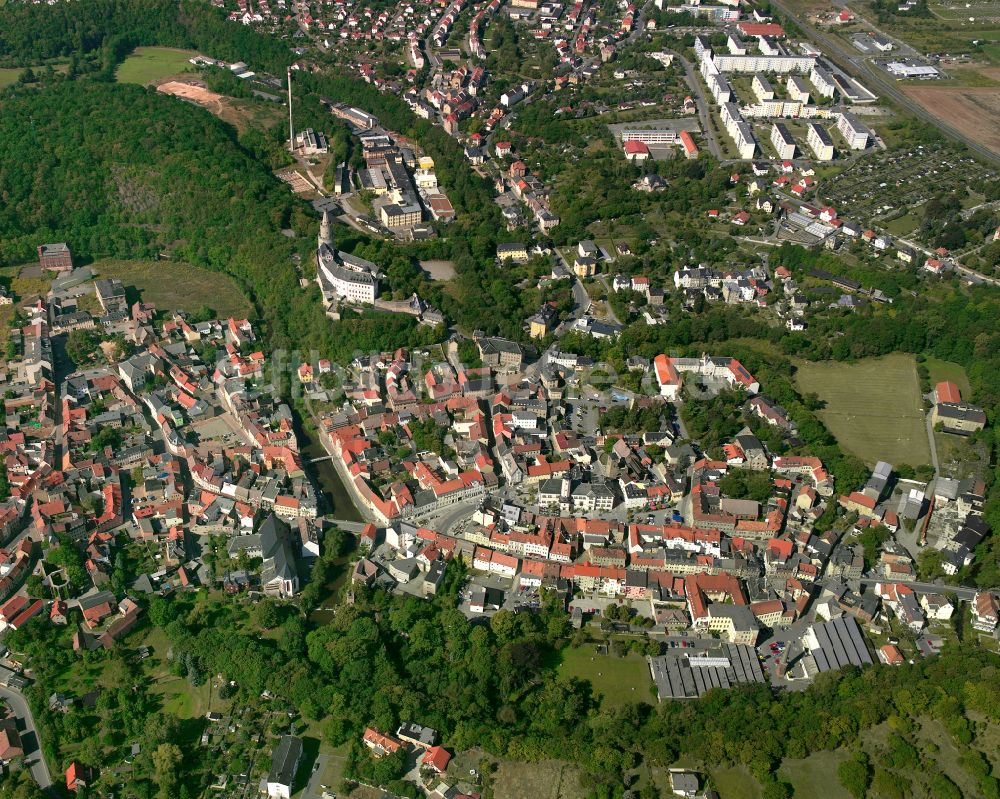 Luftaufnahme Weida - Stadtansicht vom Innenstadtbereich in Weida im Bundesland Thüringen, Deutschland