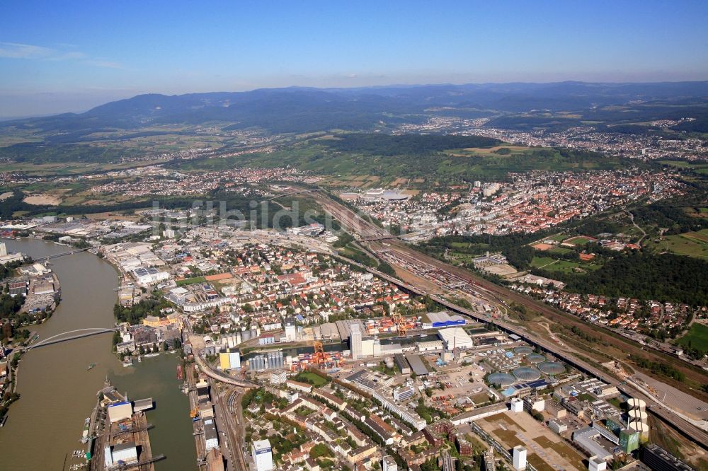 Luftbild Weil am Rhein - Stadtansicht vom Innenstadtbereich in Weil am Rhein im Bundesland Baden-Württemberg