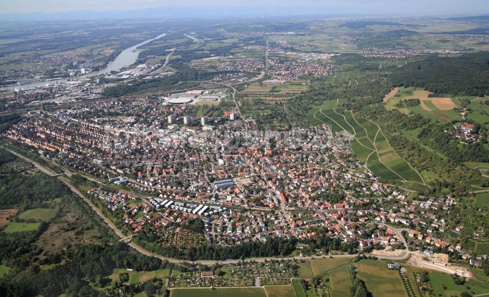 Luftaufnahme Weil am Rhein - Stadtansicht vom Innenstadtbereich in Weil am Rhein im Bundesland Baden-Württemberg